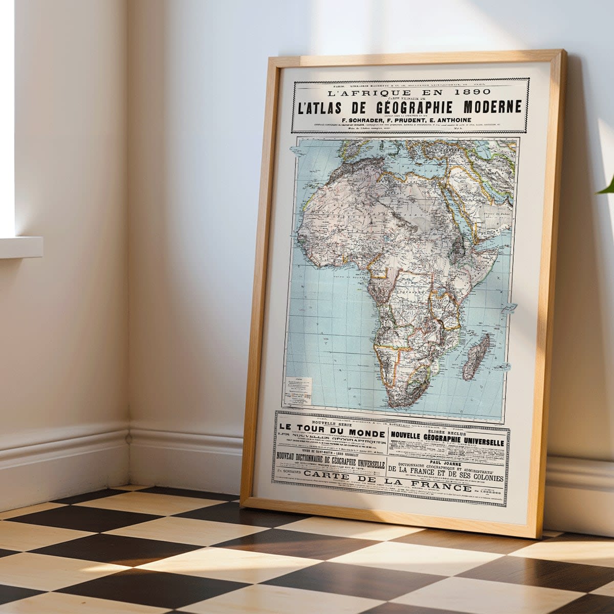 Poster | Map of Africa L'Afrique en 1890 | MORYARTY