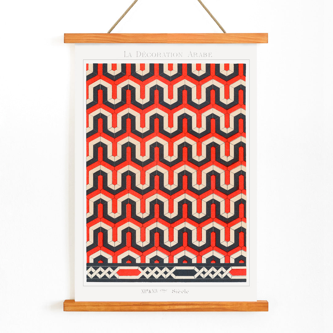 , with wooden magnetic frame on white background