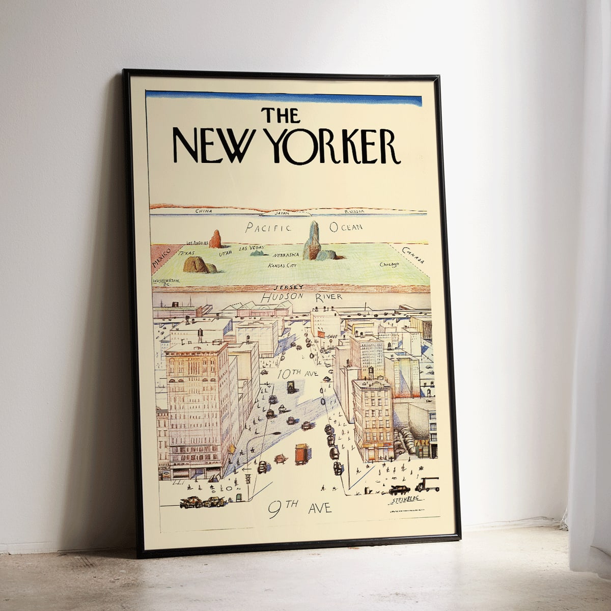 Poster | The New Yorker New York Skyline Art Saul Steinberg | MORYARTY