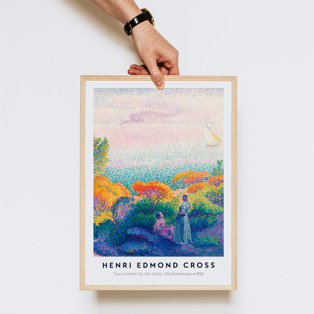 Poster | Two Women by the Shore by Henri-Edmond Cross 1896 | MORYARTY