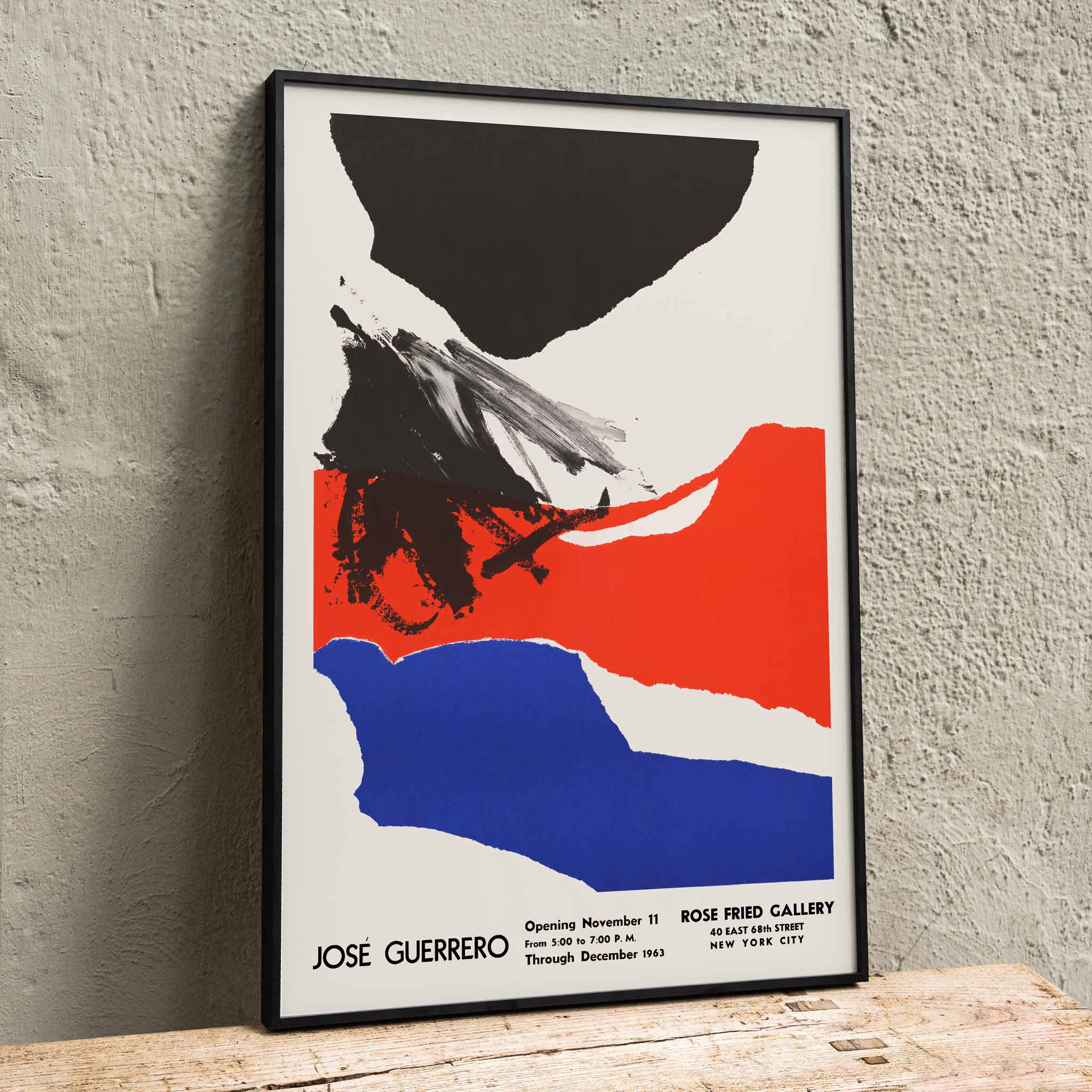【SALE】PASTELRIB アートポスター（A4サイズ）#8116 Poster | Rose Fried Gallery New York Jośe Guerrero 1963 | MORYARTY