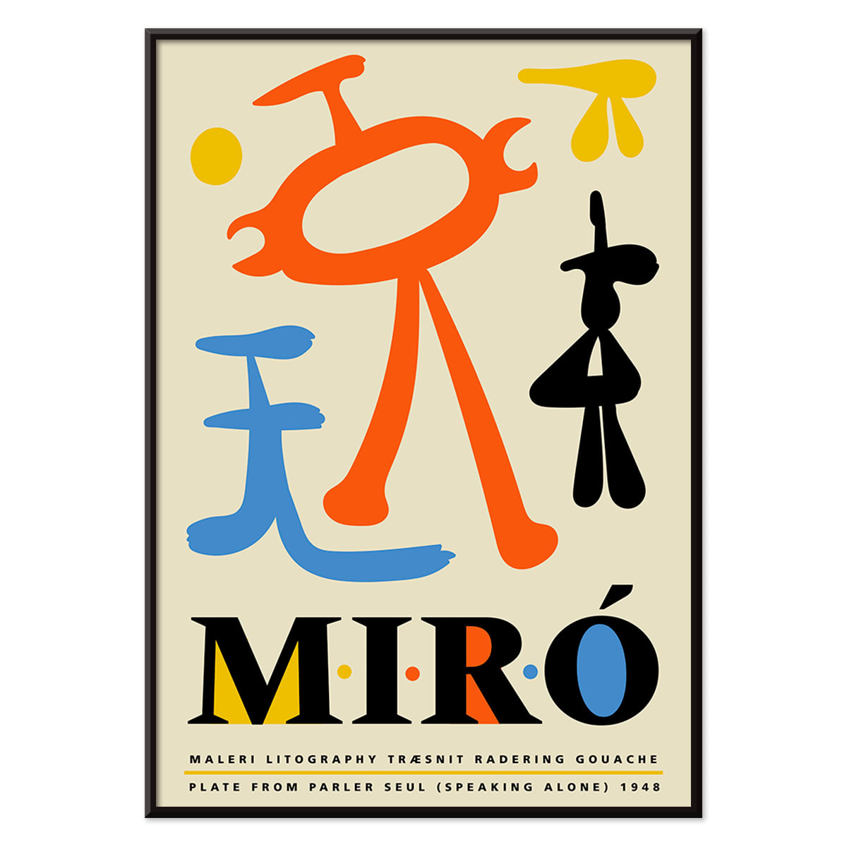 Poster | Abstract Shapes Parler Seul 2 Joan Miro | MORYARTY