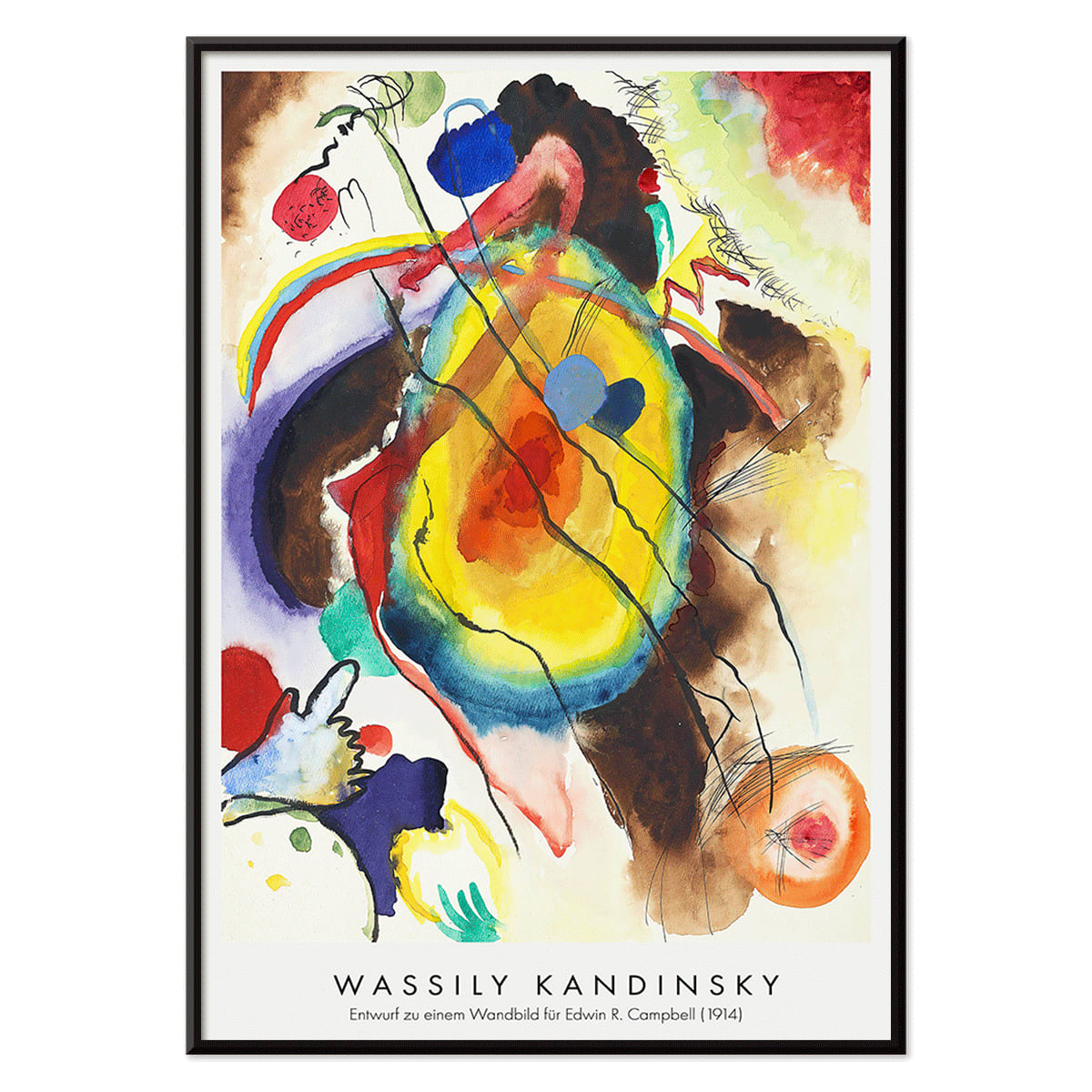 Poster | Wassily Kandinsky Design for a Mural Art | MORYARTY