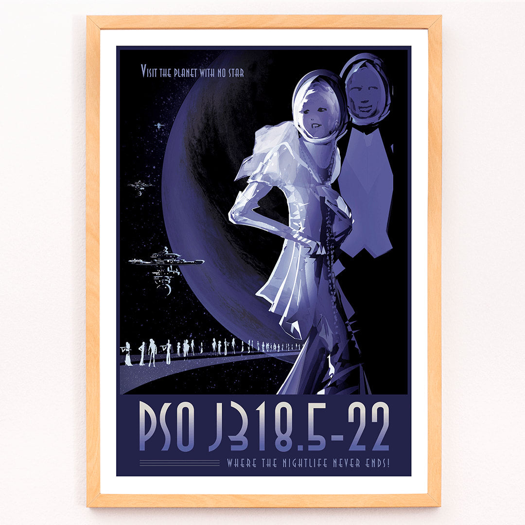 j.30000　ポスター Poster | PSO J318.5-22 where the nightlife never ends NASA | MORYARTY