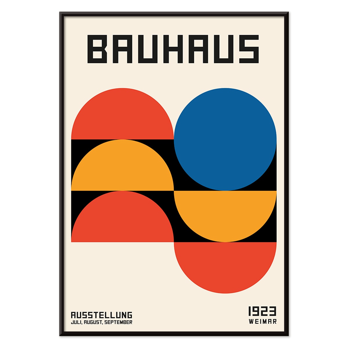 Poster | Bauhaus Poster 18 Abstract Circles Art | MORYARTY
