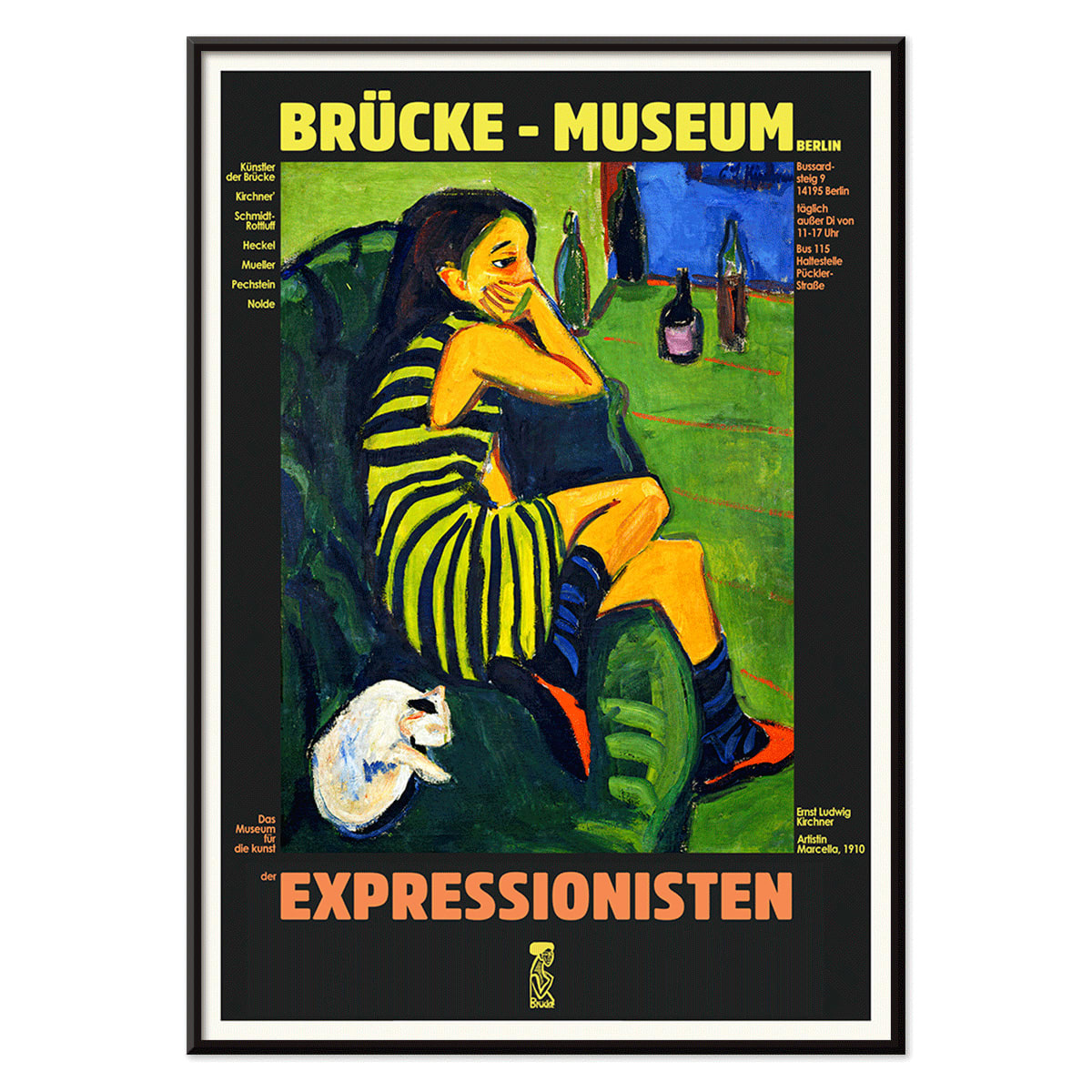 Poster | Female Artist by Kirchner (1910) | MORYARTY Poster | Female Artist by Kirchner (1910) | MORYARTY