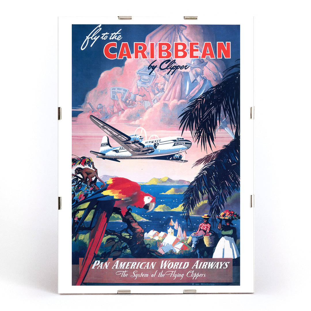 Poster | Fly to the Caribbean Parrot | MORYARTY