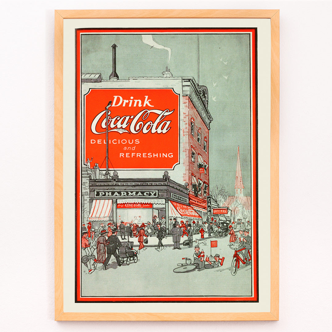 コカコーラ　Coca-Cola ポスター　ビンテージ　Drink Poster | Drink Coca Cola Vintage Ad Art | MORYARTY