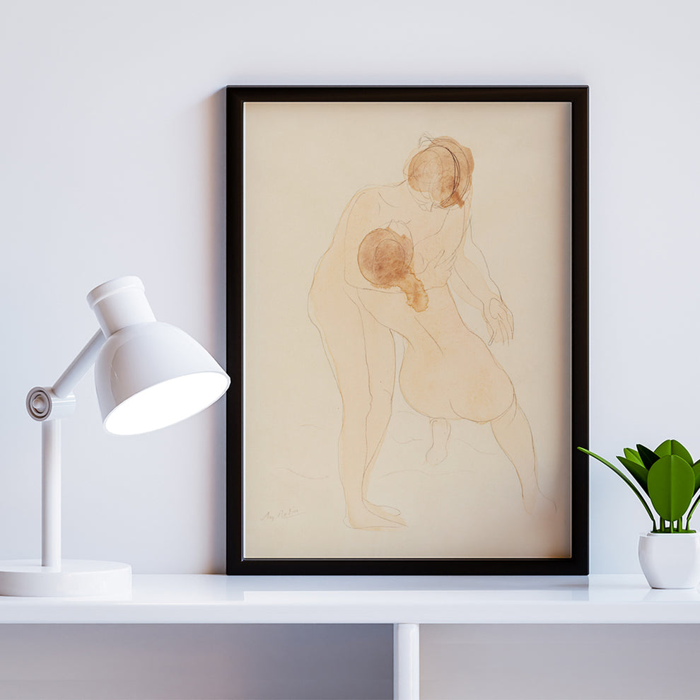 Poster | Two Figures by Auguste Rodin Art | MORYARTY