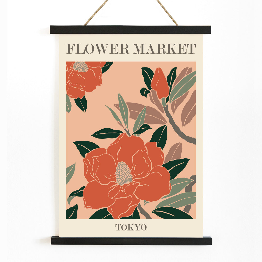 , with wooden magnetic frame on white background