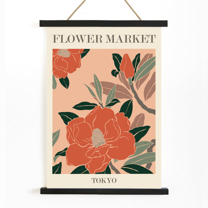 , with wooden magnetic frame on white background