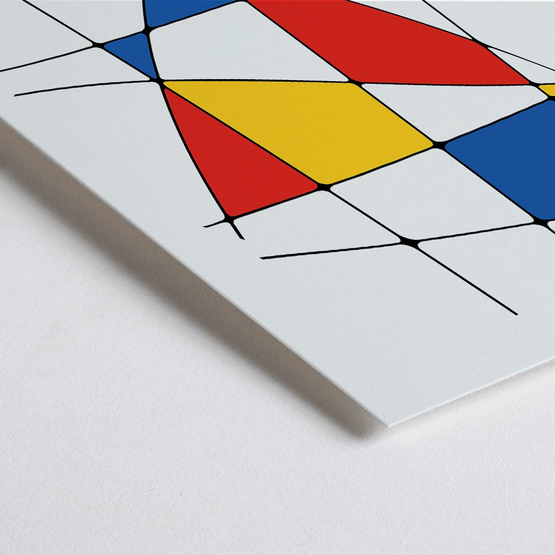 Poster | Geometric Lines and Colors 1 Abstract Art | MORYARTY