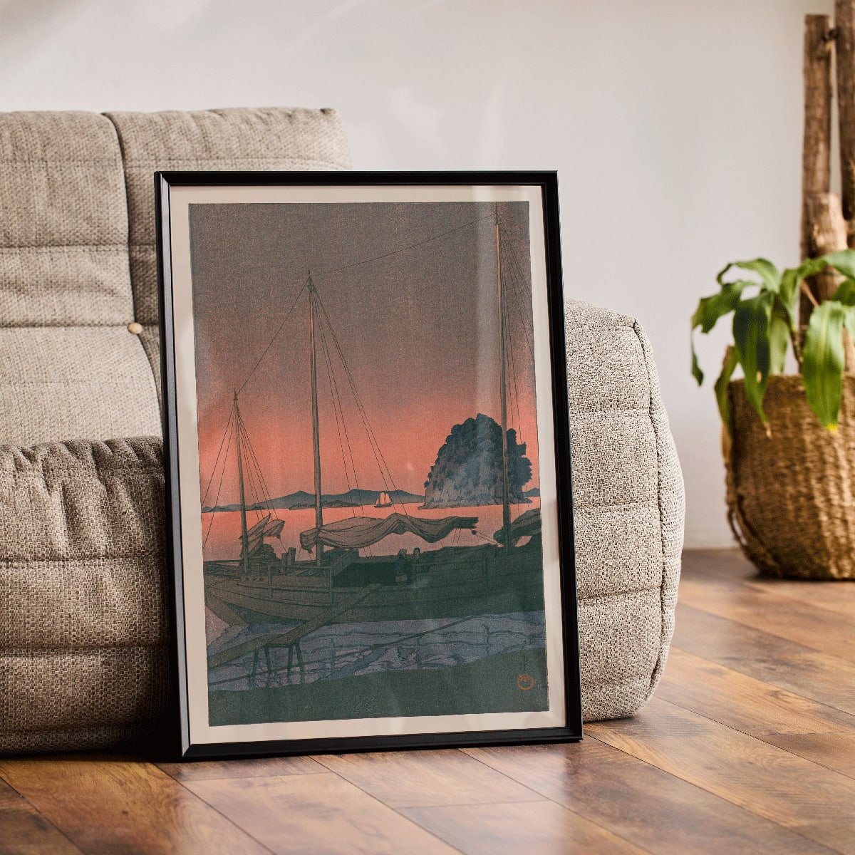 Poster | Ukiyo e Harbour Sunset by Kawase Hasui | MORYARTY