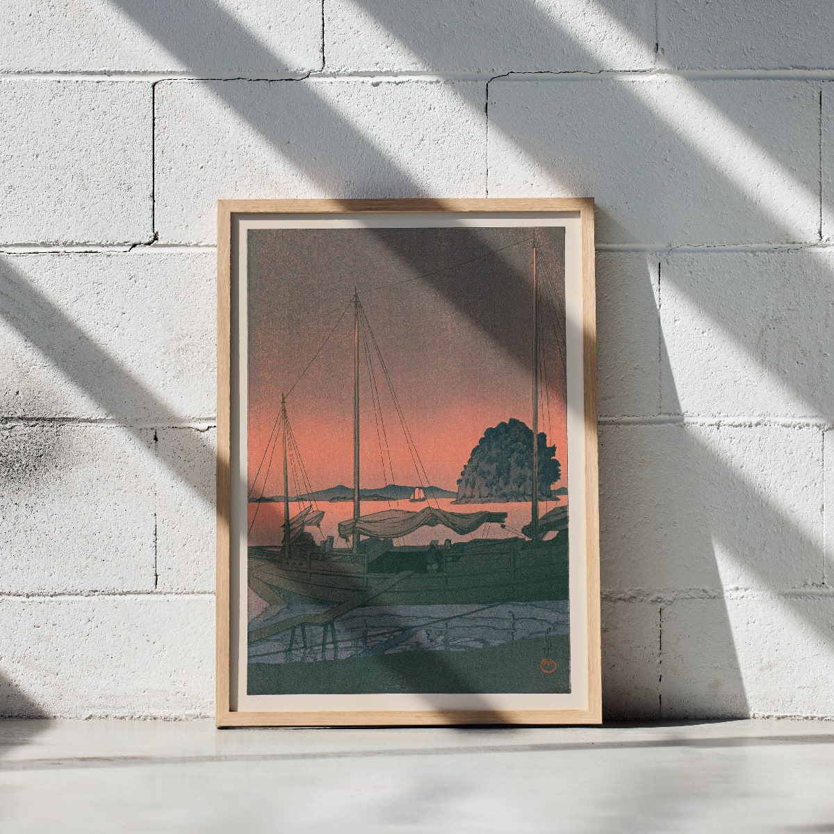 Poster | Ukiyo e Harbour Sunset by Kawase Hasui | MORYARTY