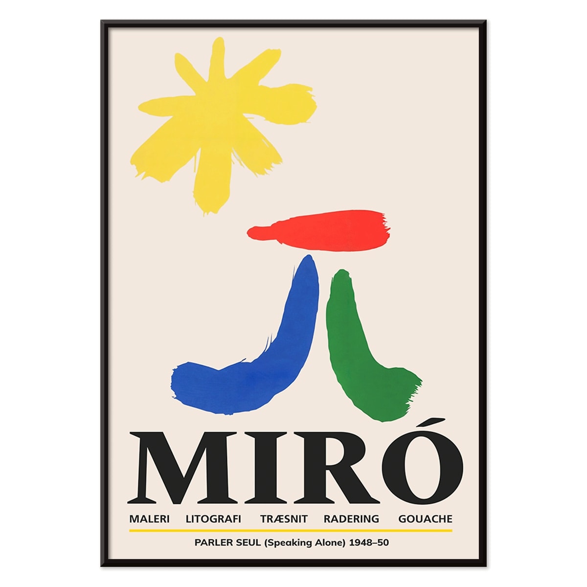 Poster | Parler Seul Joan Miro Abstract Art | MORYARTY