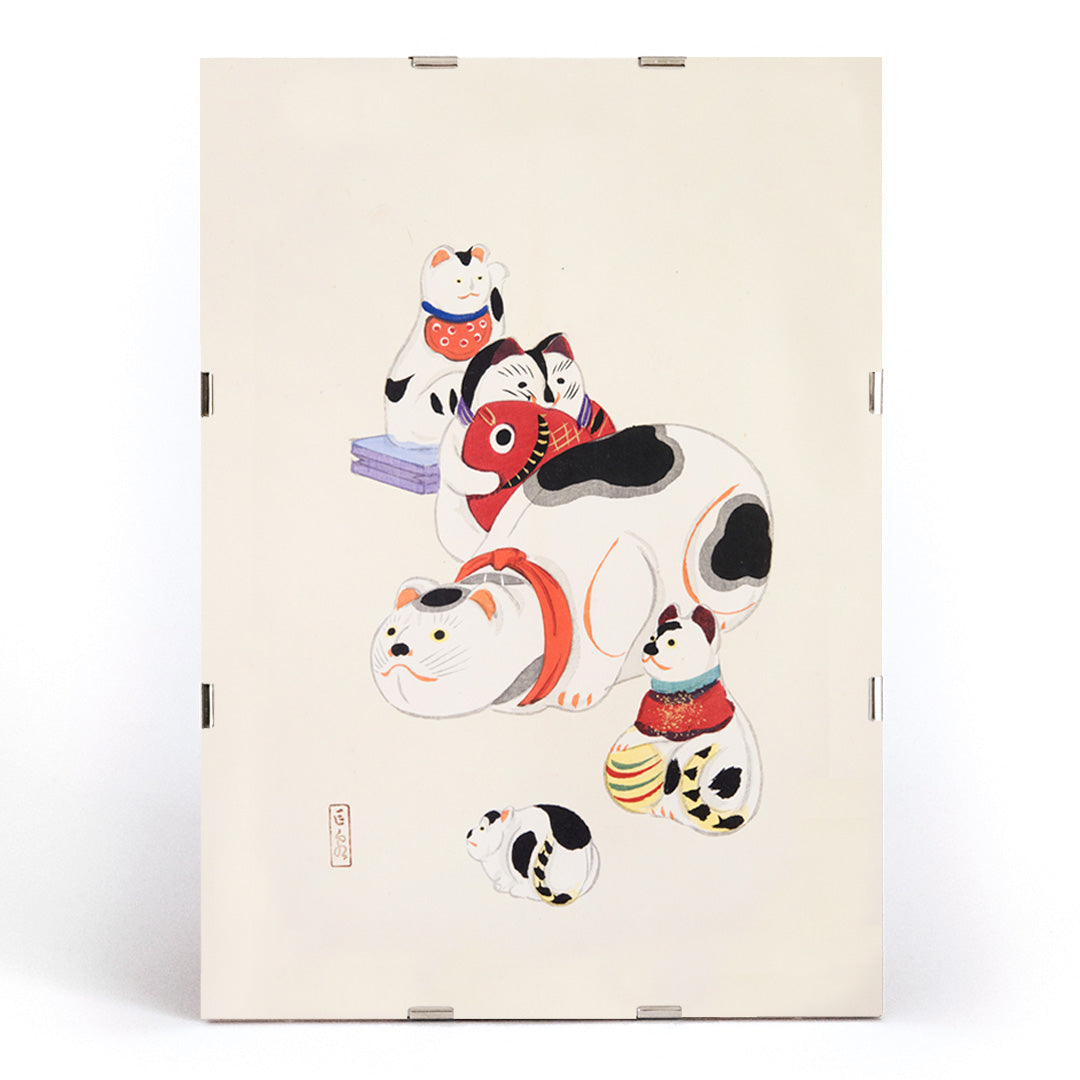 Poster | Traditional Japanese Toy Cats by Kawasaki Kyosen | MORYARTY