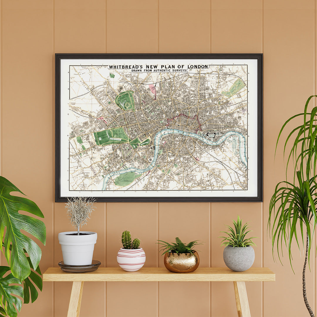 Poster | Whitbread's new plan of London by J Whitbread 1853 | MORYARTY ...