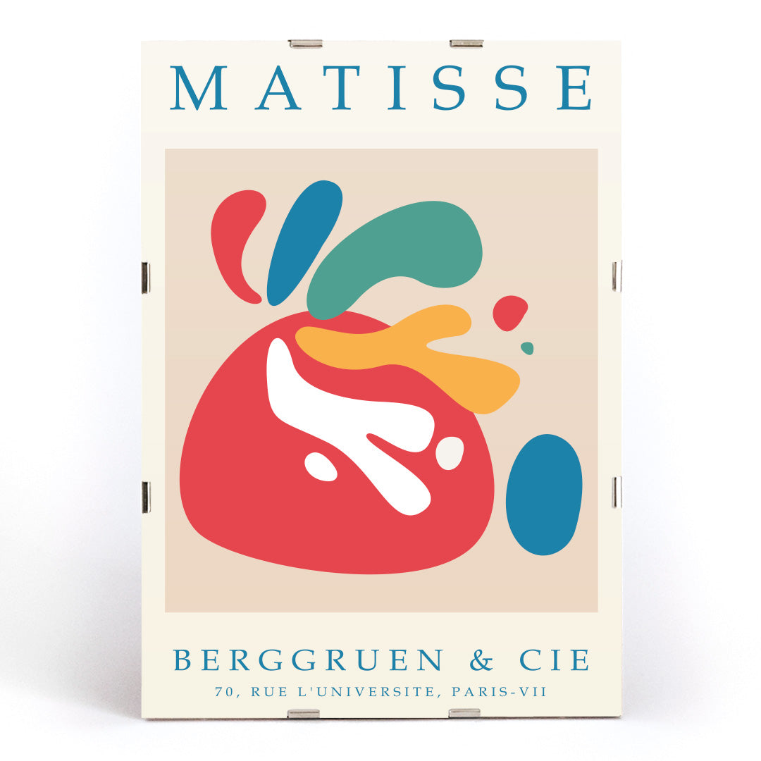 , framed and displayed in modern living room decor