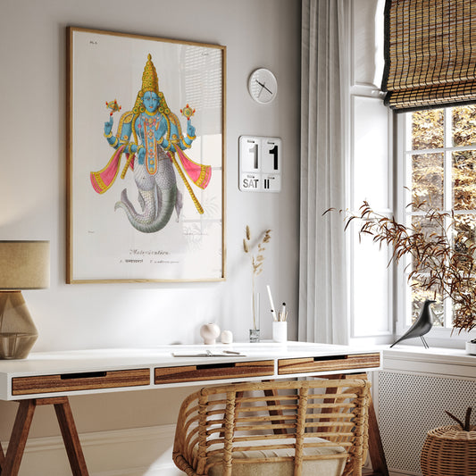 , framed and displayed in home decor