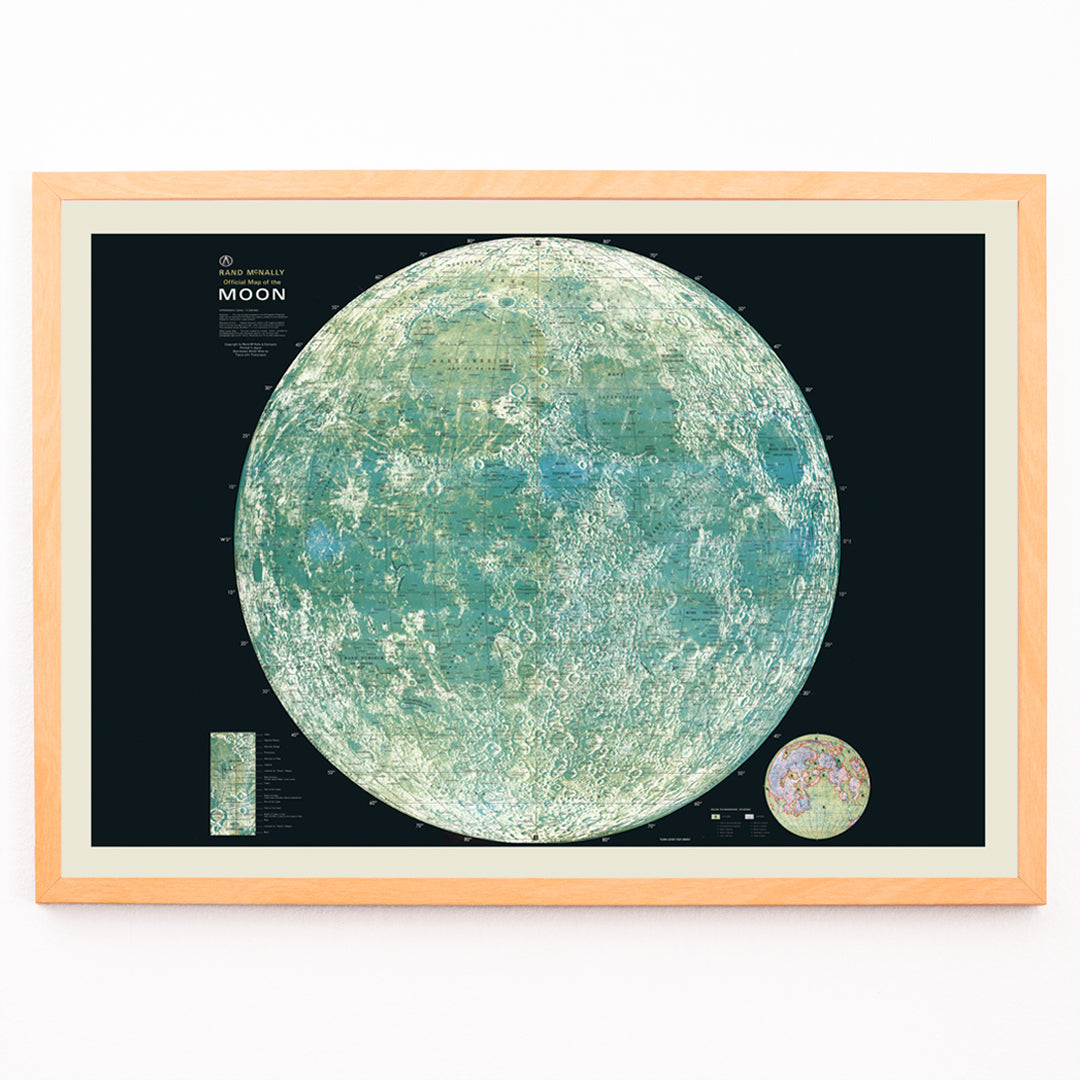 希少】RAND McNALLY 月の地図　ポスター Poster | Map of the Moon by Rand McNally | MORYARTY – Moryarty