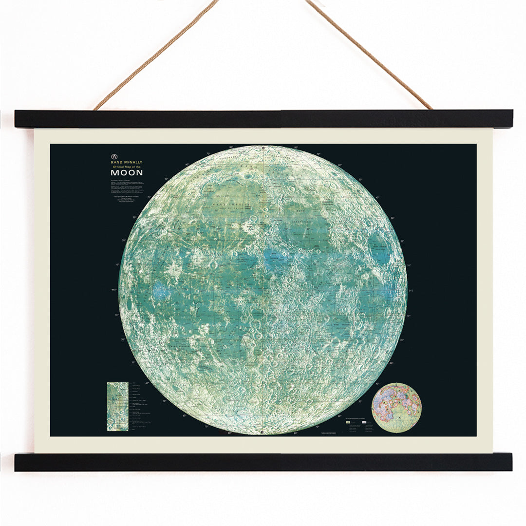 絶版希少】RAND McNALLY 月の地図　ポスター Poster | Map of the Moon by Rand McNally | MORYARTY