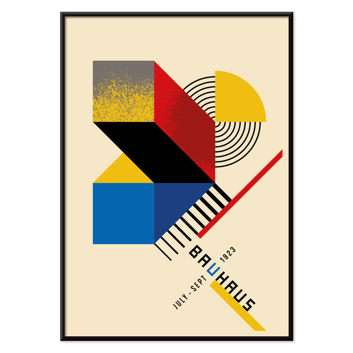 , with black aluminium frame on white background