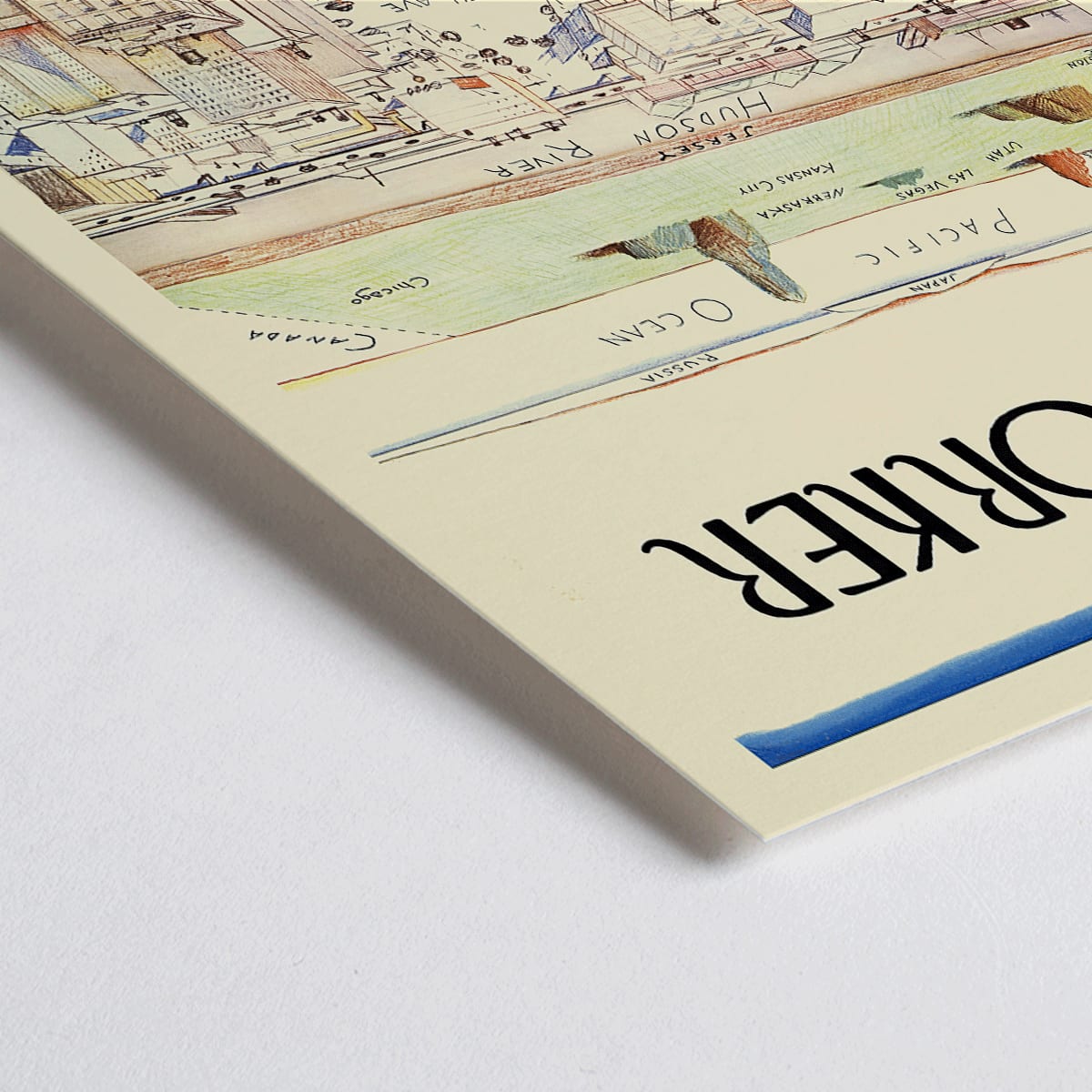 Poster | The New Yorker New York Skyline Art Saul Steinberg | MORYARTY