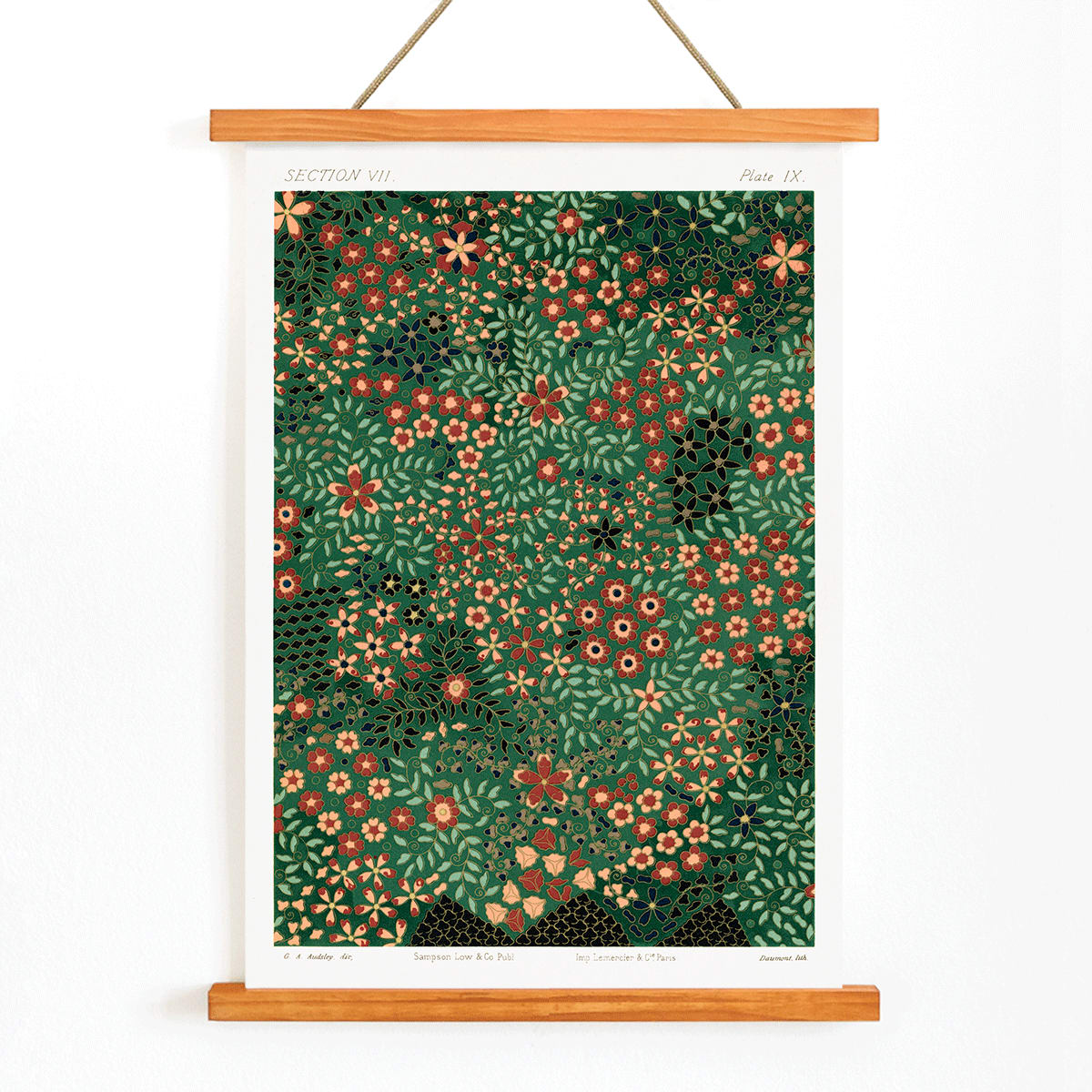 Poster | Floral Pattern The Ornamental Arts Of Japan IX by G.A.