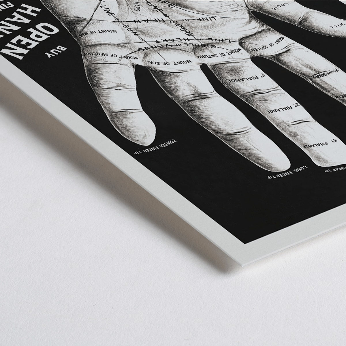 Poster | Open hand, palm reading 1887 | MORYARTY