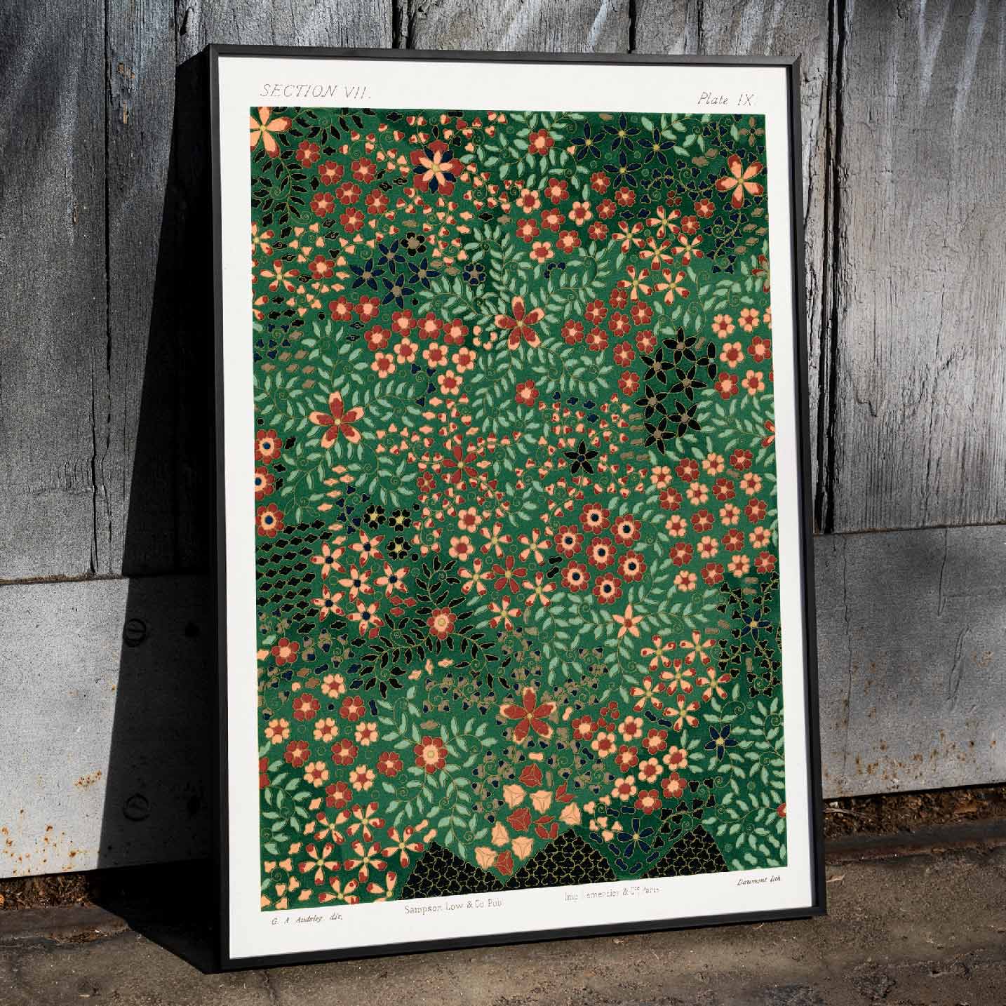 Poster | Floral Pattern The Ornamental Arts Of Japan IX by G.A.
