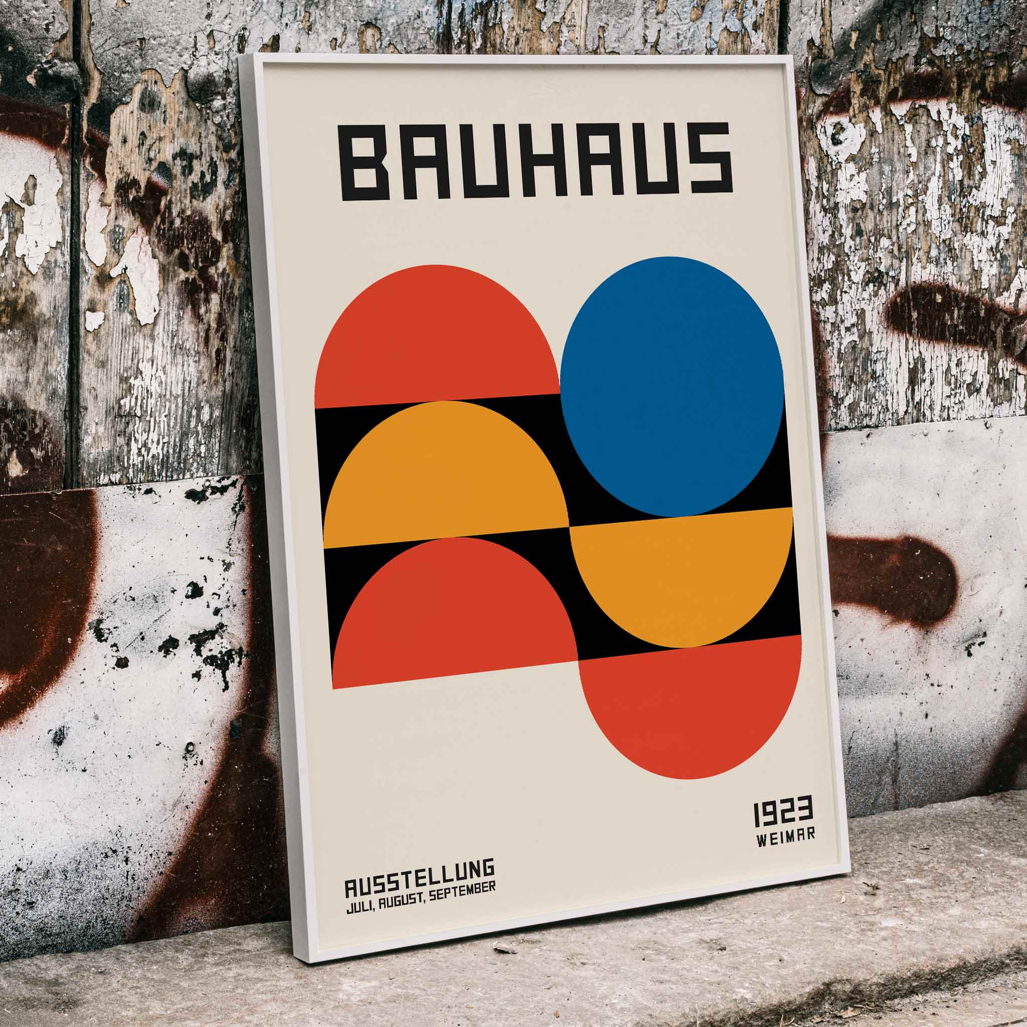 Poster | Bauhaus Poster 18 Abstract Circles Art | MORYARTY
