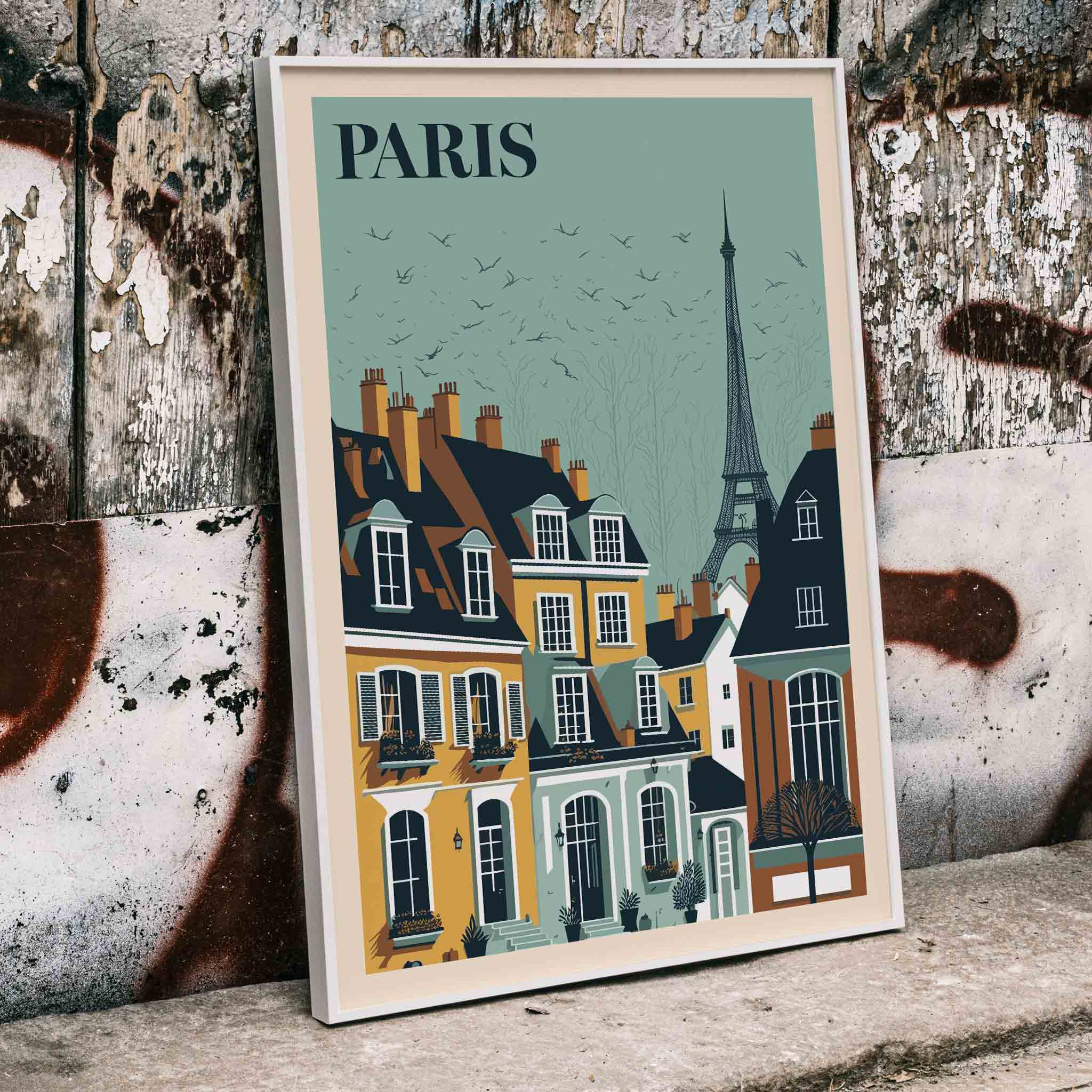 Poster | Travel to Paris Eiffel Tower Art | MORYARTY