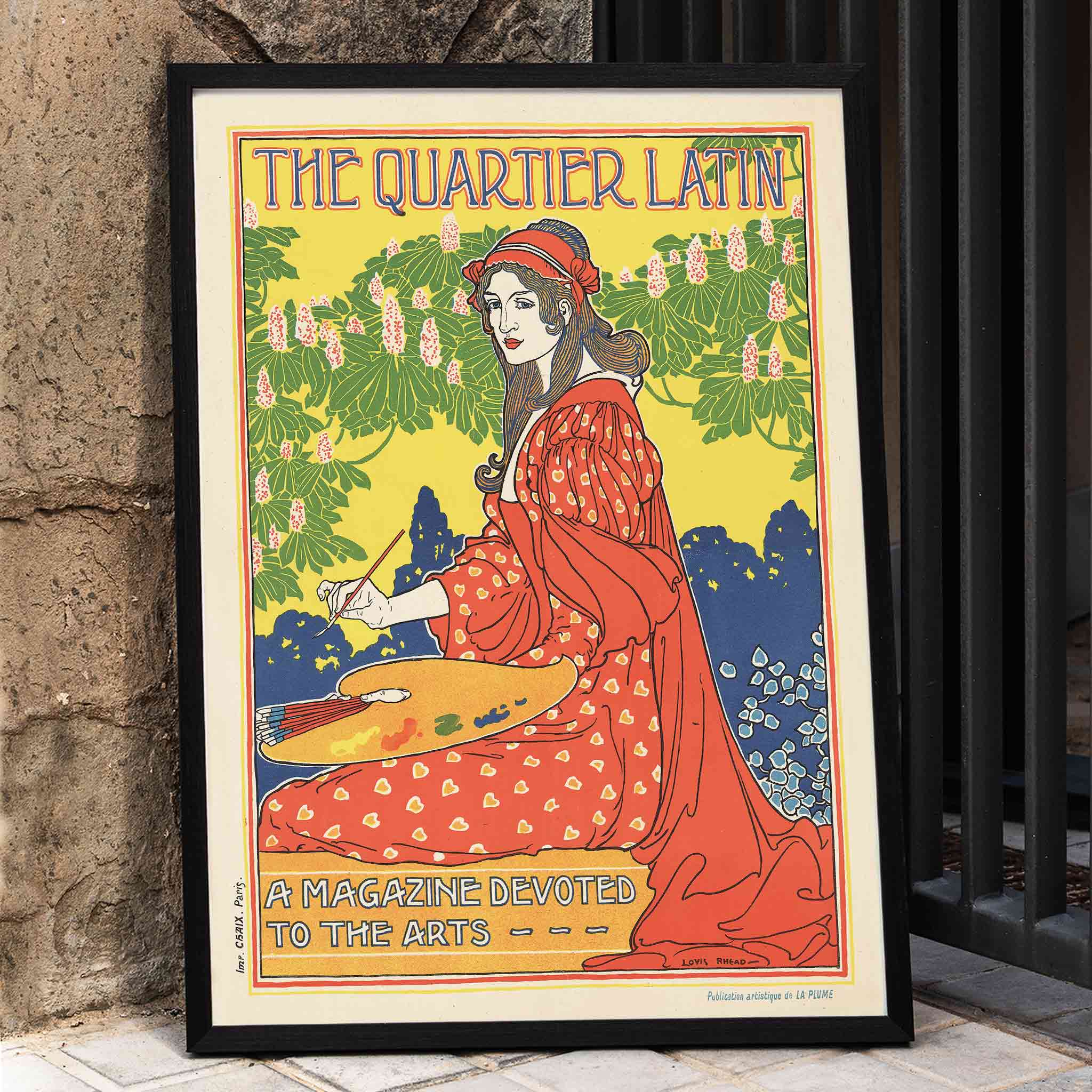 Poster | The Quartier Latin by Louis Rhead 1890 | MORYARTY