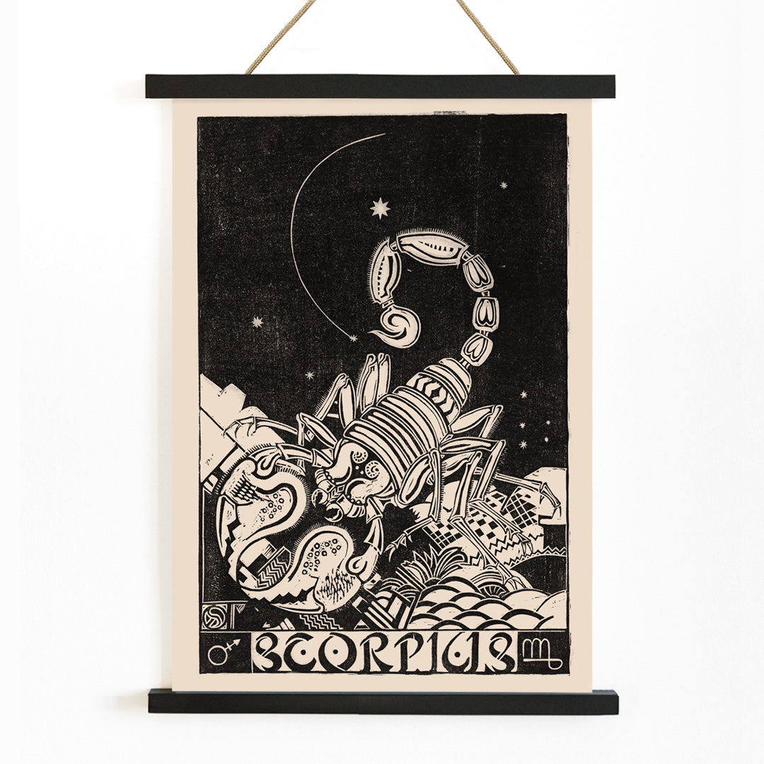 Poster | Zodiac signs Scorpius by Henri van der Stok 1880-1920