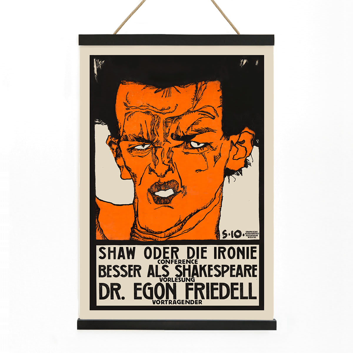 Poster | Shaw or Irony by Egon Schiele 1910 | MORYARTY