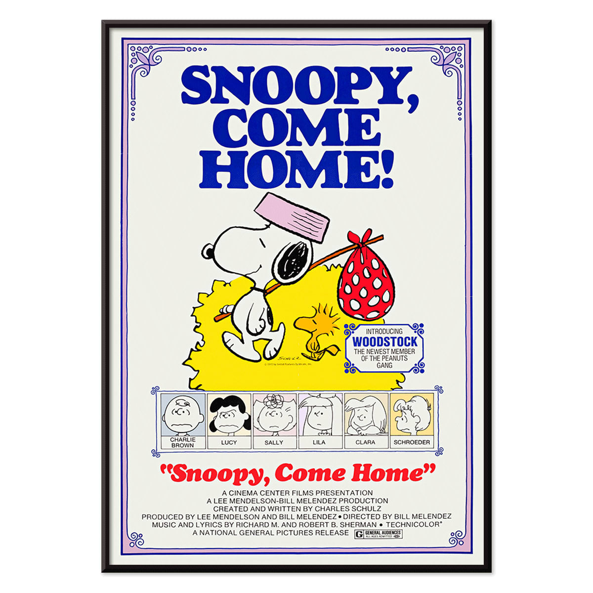 60s PEANUTS DATE BOOK POSTER FRAMING② Poster | Snoopy Come Home Art Print | MORYARTY