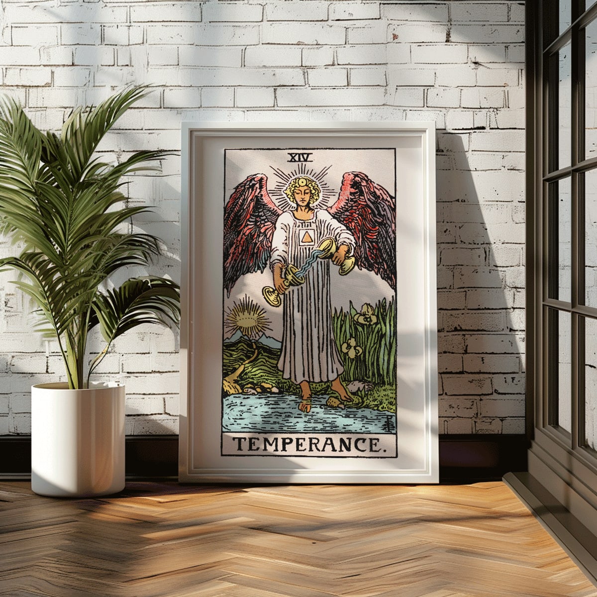 Temperence Angel Poster | Tarot Temperance Card Rider Waite Art | MORYARTY – Moryarty ...
