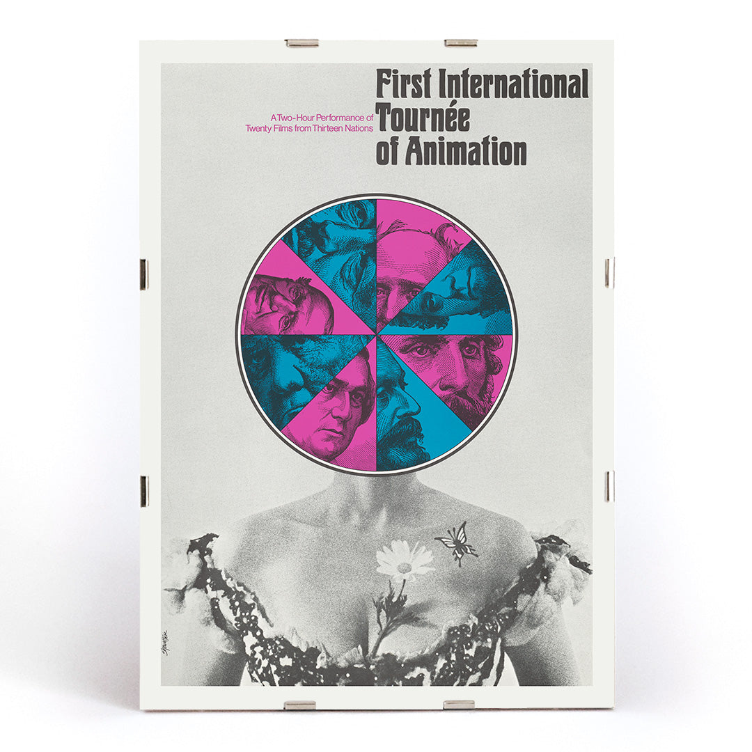 , framed and displayed in modern living room decor