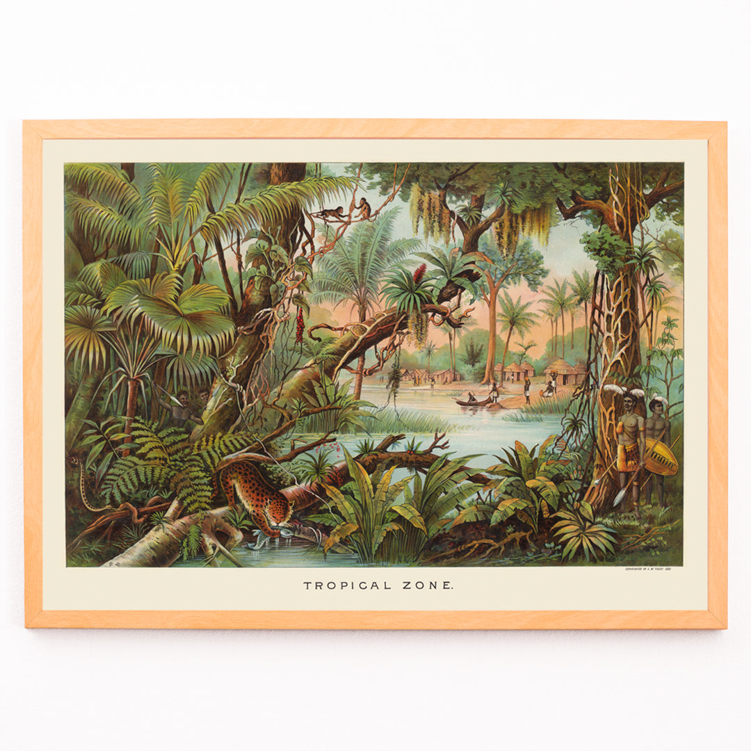 Poster | Tropical Zone Jungle Scene Levi Walter Yaggy | MORYARTY