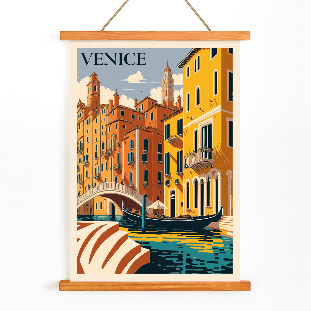 Poster | Gondola in Venice Travel Art | MORYARTY – Moryarty