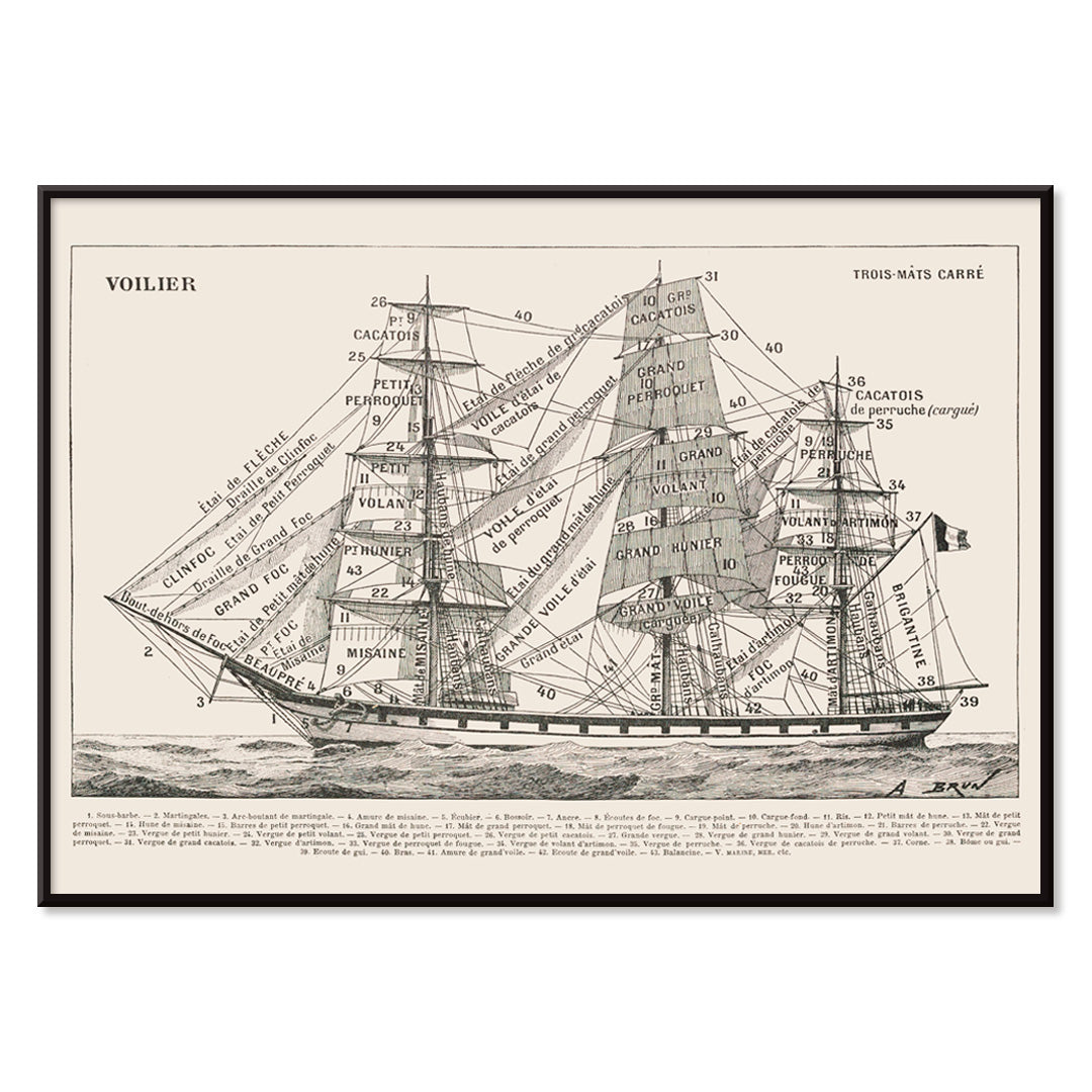 , with black aluminium frame on white background