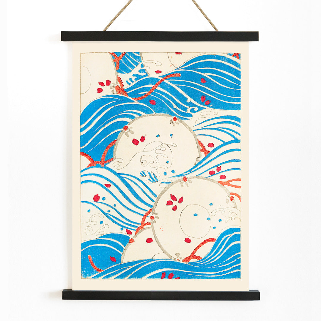 , with wooden magnetic frame on white background